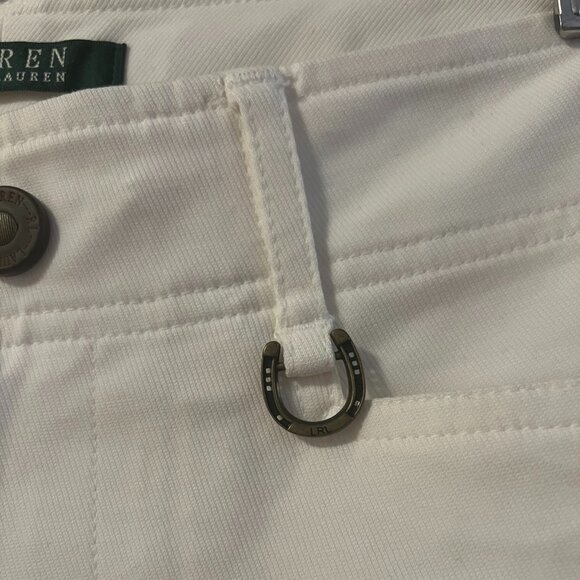 Ralph Lauren Stretch Cotton-Blend Pants in White - Picture 9 of 10